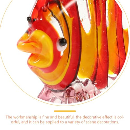 ARTIBETTER 1pc Glass Fish Ornament Flowers for Clear Animal Glass Sea Figure Jewelry Marine Vase for Flower Desktop Decoration