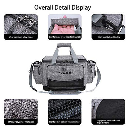 Fishing Tackle Box Bag - Outdoor Large Fishing Tackle Storage Bag - 100% Water-Resistant Polyester Material - Fishing Tackle Bags - Suitable for 3600 3700 Tackle Box