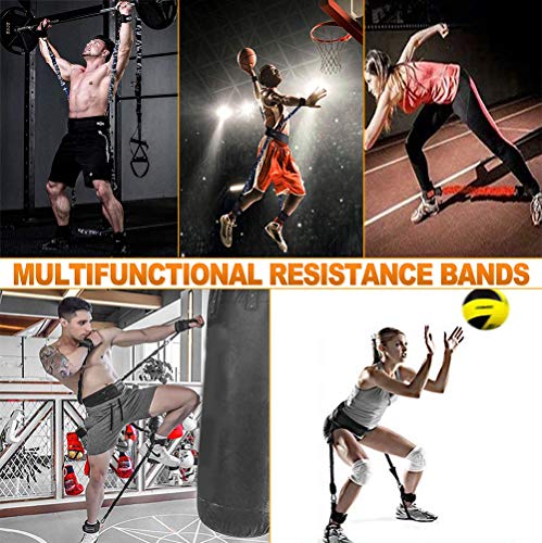 Boxing Resistance Bands Set for Speed and Agility, Workout Band Ankle Exercise Bands Legs Ankle Straps for Resistance Training Enhance Explosive Power - color: Green-300lbs
