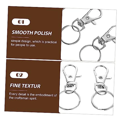 Alloy Dog Clips 100 Sets Key Rings for DIY Making