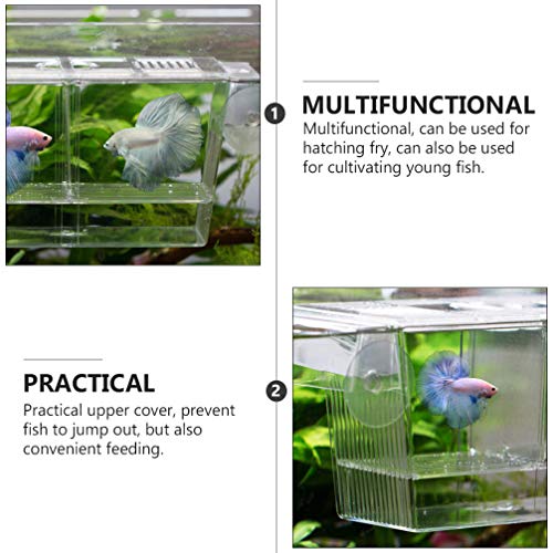 POPETPOP 1pc Fish Breeding Box Floating Incubator for Fry Cup Container for Betta and Guppy Fish