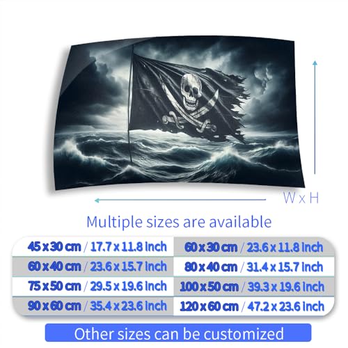 Aquarium Background Stickers - Flag, Skull, Pirate, Ocean, Self-Adhesive Fish Tank Reptile Terrarium Decor Poster (100 x 50 cm / (39.3 x 19.6 inches)) - size: 100 x 50 cm / (39.3 x 19.6 inches)