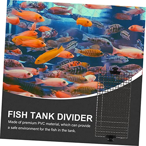 Garneck 1set Aquarium Isolation Board Divider High Transparency Fish Tank Divider Cups Mesh for Breeding Separation for Fish and Fry - color: Black