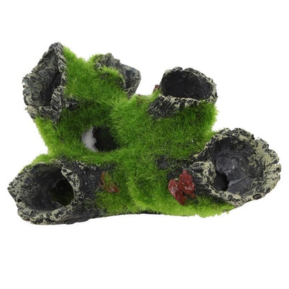 1pcs Resin Breeding Hiding Cave Simulation Shrimp Cave House Decorative Props Tree House Shelter Crafts Arts for Aquarium Landscaping