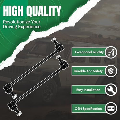 2PCS Front Stabilizer Sway Bar End Links Fit for Compatible with Toyota 2011 2012 2013 2014 2015 2016 2017 2018 2019 2020 Sienna K750574 - size: K750574 X2