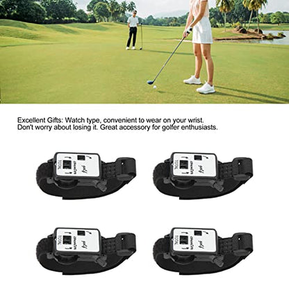 Swing Stroke Counter 4 Pack | Manual Score Keeper Watch for Players | Portable Wrist Monitor with Putting & Stroke Count | Lightweight Plastic Design