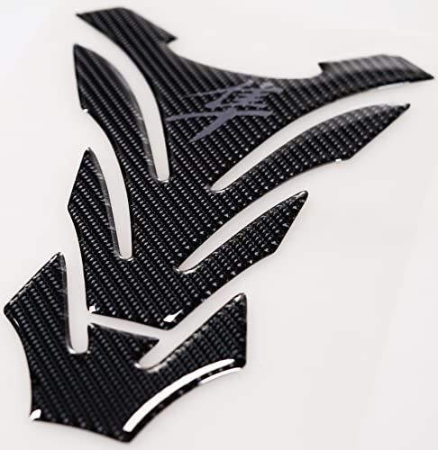 Real Carbon Fiber Motorcycle Tank Pad Gas Oil Fuel Tank Pad Vinyl Decal Tank Protector Motorcycle Stickers For HAYABUSA All Models（Grey）
