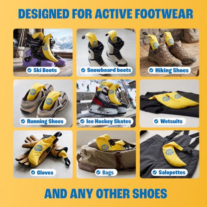 Boot Bananas Shoe Moisture Absorbers - Reusable Inserts for Shoes and Boots