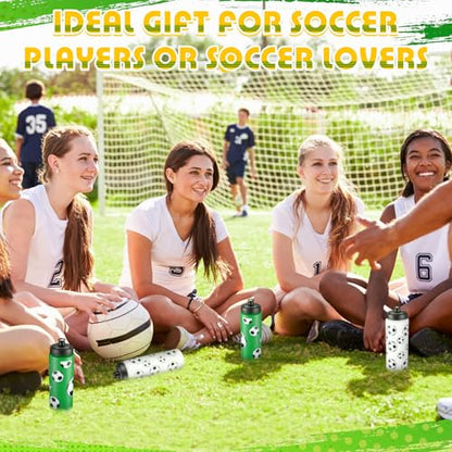 12 / 24 Pack Sports Water Bottles 20 oz Bottle Basketballs Party Favors Reusable Sports Squeeze Water Bottle for Party Favor Players Lovers Team Gifts Gym - style: Soccer