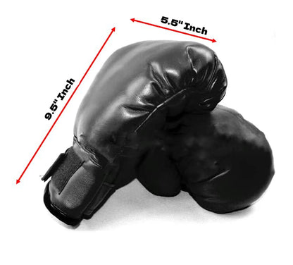 OYSTERBOY Adult Boxing Gloves, Punching Gloves, Professional Shockproof Faux Leather Sparring Training Glove Set Punching Bag Mitts for Muay Thai, MMA, Kickboxing, Men/Women - color: Black (Kids)