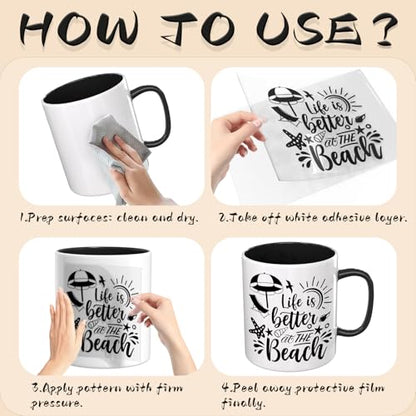 UV DTF Cup Wrap Summer Drink Transfer Stickers for Tumblers and Glasses, 2 Sheets Rub On Decals for Cups, Mugs, Water Bottles - style: Summer Drink
