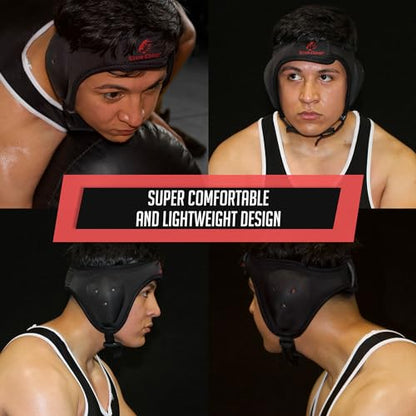 Wrestling Headgear for Kids, Adults Adjustable for BJJ, Grappling, Kickboxing, MMA, Sparring, Training, Jiu Jitsu Cauliflower Ear Helmet - size: Kids/Youth (Up to 22" Head Circumference)