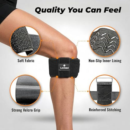 Resistance Band Anchor Straps for Legs, Ankles & Arms – No Rolling, No Slipping, Anti-Pinch, Hair-Friendly – Protective Sleeves for Loop-Style Booty Bands, Home & Gym Workouts
