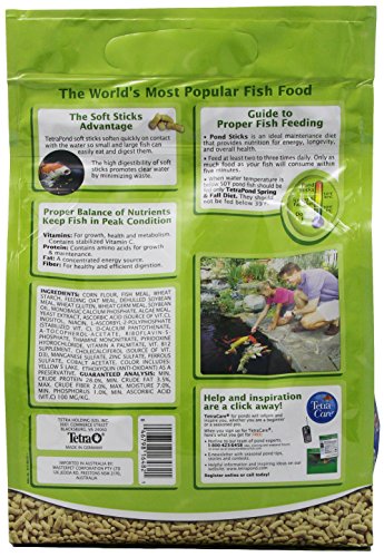 TetraPond Pond Sticks, Healthy Nutrition for Goldfish and Koi (Pack of 2) - size: 1 Pound (Pack of 2)