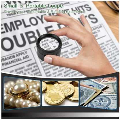 30X Portable Handheld Magnifier Optics Lens Loupes Magnifiers Dome Magnifying Glass for Jewelry Scope Stamps Seniors Reading Newspapers Crafts Watch Repair (30X 36MM) - size: 30X36MM