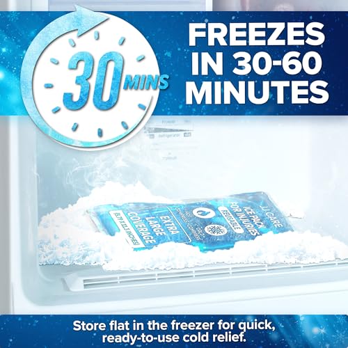 Ice Packs for Injuries Reusable (Pack of 2, XL) - Gel Ice Packs Reusable - Soft Ice Pack for Injuries with Wrap - Flexible Therapy, for Knee, Back, Neck, Wrist, & Ankle