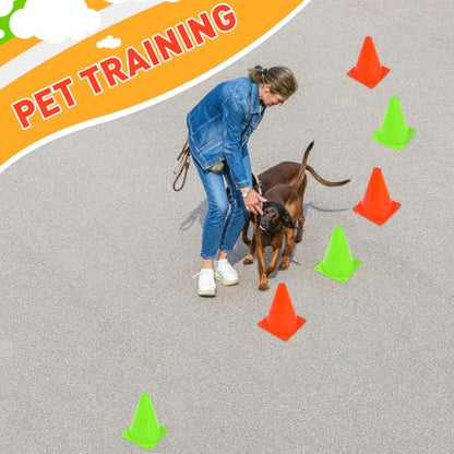 Reginary 40 Pcs Training Cones for Sports, 7 Inch - color: Orange, Green