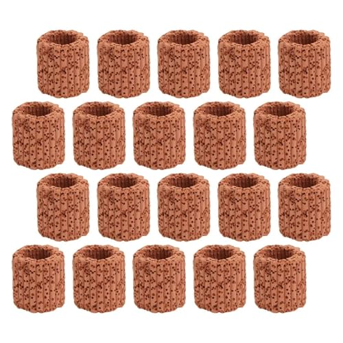 50Pcs Aquatic Plant Fixed Rings Biodegradable Ceramic Gravity Ring for Water Plants Fixing No Sand Needed Aquarium Landscaping