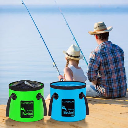 20L Collapsible Bucket 5 Gallon Water Container Folding Water Bucket with Handle Portable Wash Basin