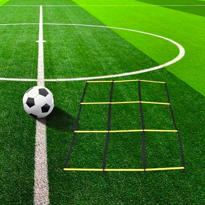 Kisangel Football Ladder: Nine-Square Agility Ladder for Soccer Training - Athletic Speed Training Tool for Footwork - Football Agility and Fitness Workouts Supply