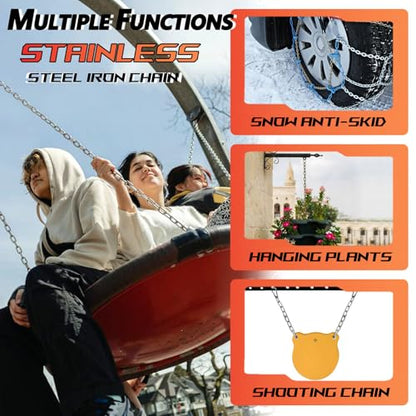 Stainless Steel Coil Chain,5MMx11.8 Inch Stainless Steel Chain - color: 11.8 IN, size: 5MM