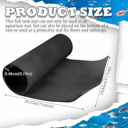 Aquarium Leveling Mat for Under Tank Neoprene Fish Tank Pad Waterproof Non-Slip Shock-Absorbing Base