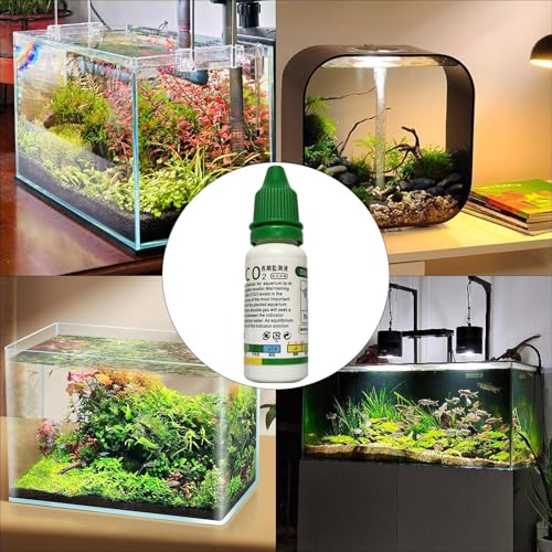 Aquatic CO2 Glass Drop Checker - Fish Tank Test CO2 Kit, Aquatics Co2 Drop Checker Solution, Functional Aquarium co2 kit, quickest co2 Drop Checker for CO2 System, Aquarium Tank - color: Test solution