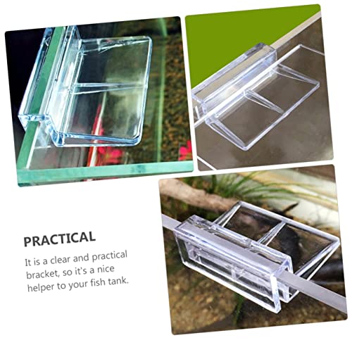 COLLBATH 10pcs Fish Tank Accessory Acrylic Support Bracket Aquarium Rack Cover Holder for Fish Tanks - size: 5.5X5X1.8CM