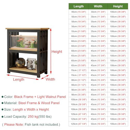 Fish Tank Stand,Metal Fish Stand Cabinet - Decorative Table & Turtle Support Rack for Kitchen & Home Storage, Durable Frame, Multi-Purpose Shelf Organizer for Living Room