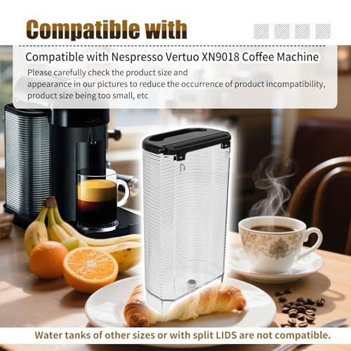 Water Reservoir MS-624441 Compatible With Nespresso Krups Vertuo Espresso Coffee Machine, 1.2L Water Tank Compatible with Nespresso breville Vertuo Café Maker,NOT Compatible with De'Longhi Machine