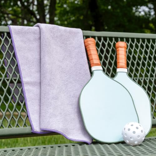S&T INC. Microfiber Gym Towels, 3 Pack, 16" x 27", Purple | Absorbent and Lightweight, Quick-Dry, Compact for Gym Bag, Yoga and Travel, Machine Washable - color: Purple