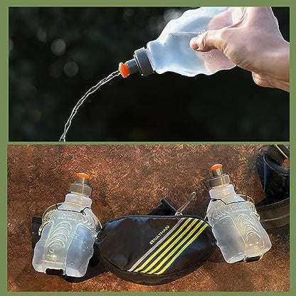 JEELAD BPA-Free Leak-Proof TPU Running Water Bottles for Hydration Pack Vest - Ideal for Running Hiking Cycling - color: 02 250ml(8.5oz) - 2 Pcs