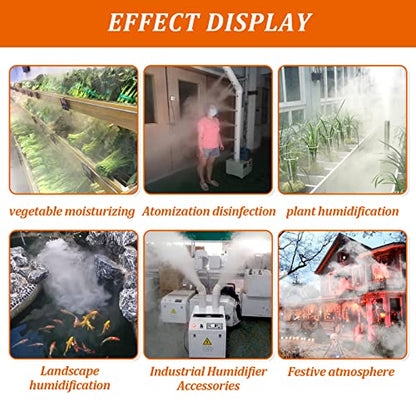 Mist Maker Ultrasonic Fogger 10 Head Mister Foggers with Float Pond Foggers Mist Maker Fogger Decoration Terrarium Aquarium Mushroom Floating Buoy Greenhouse Humidifier for Garden Plant