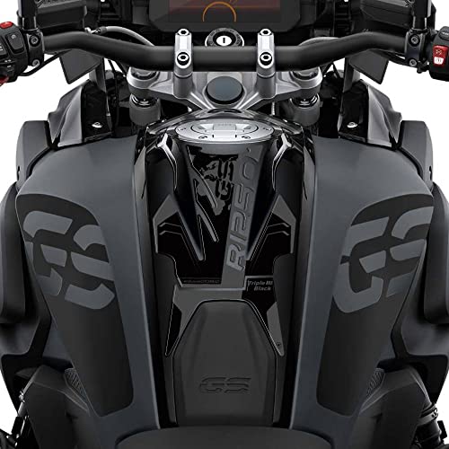 labelbike - 3D Sticker Motorcycle Tank Pad Protection and Decoration in Resin Compatible with BMW R 1250 GS Triple Black 2021-2023 - Color Black Gray - size: Tank pad - STANDARD R 1250 GS