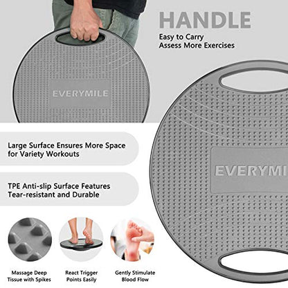 Wobble Exercise Balance Board, No-Skid Surface - color: New Gray