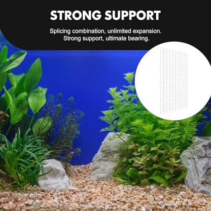 ibasenice 2pcs Aquarium Filter Plates Plastic Tank Dividers Wear-Resistant Gravel Boards for Undergravel Filters Fish Tank Bottom Separation White