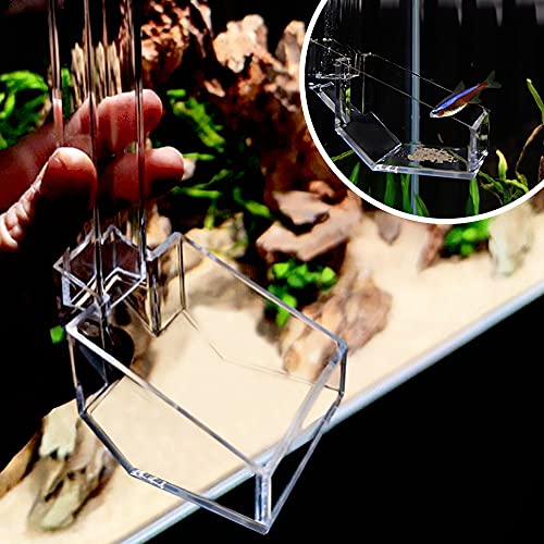 Sky Restaurant Aquarium Fish Feeder - Prevent Food Spilling, Easy to Clean, Betta & Dwarf Frogs Feeding(S)