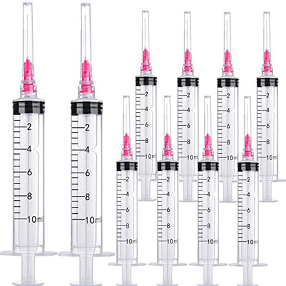 15Pack 10ml 10cc Plastic Measurement Syringes and 18Ga for Scientific Labs, Individually Package - style: 15 Pack - 10ml 18G 1.5 Inch