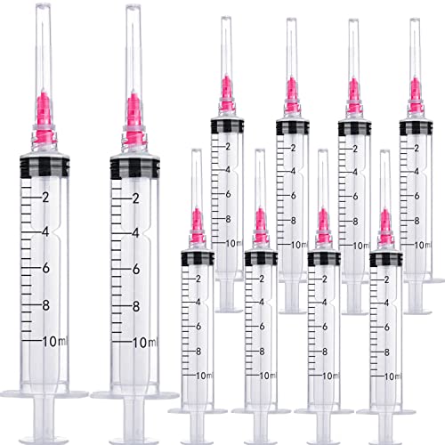 15Pack 10ml 10cc Plastic Measurement Syringes and 18Ga for Scientific Labs, Individually Package - style: 15 Pack - 10ml 18G 1.5 Inch
