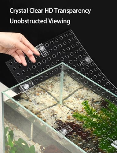 Transparent Fish Tank Lid, DIY Feeding Window，Cuttable Polycarbonate Aquarium Cover, Anti-Jump Fish Tank Top Cover Plate, for Open Aquarium(80X40cm/31.5X15.7in)