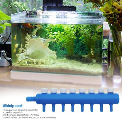 Fish Tank Air Control Valve - Aquarium Air Tubing Valves | Aquarium Airs Splitter, Fish Tank Airs Splitter, Aquascaape Oxygen Supply Adjuster Lever, Airline Tube Connector, Bubble Pump Distribution - size: 8 heads