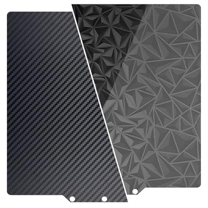 235x235mm PEO+PET Build Plate for Adventurer AD5X/5M/5M Pro, Smooth Diamond+Carbon Fiber Spring Steel Platform for Neptune 3 Pro/4, Kobra, Ender 3/3 Pro/3S1/3 v2, CR 20/CR 20 Pro, Ender 5/5 Pro - size: 235x235mm, style: Black PEO+PET