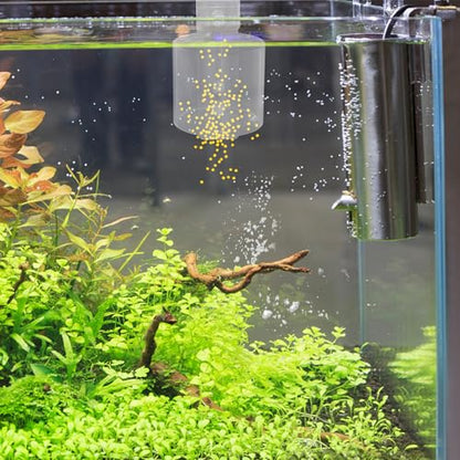 Fish Feeding Ring Acrylic Aquarium Feeder with Hook Anti-Scatter Fish Food Container Feeding Supply