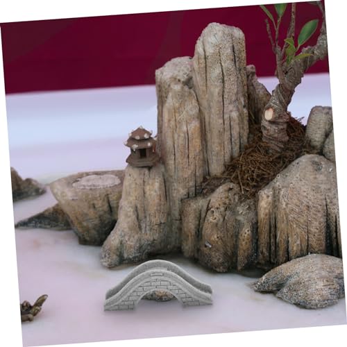 Happyyami 2pcs Artificial Bridge Fish Tank Ornament Garden Decor Aquarium Supplies for Garden Bridge Ornaments