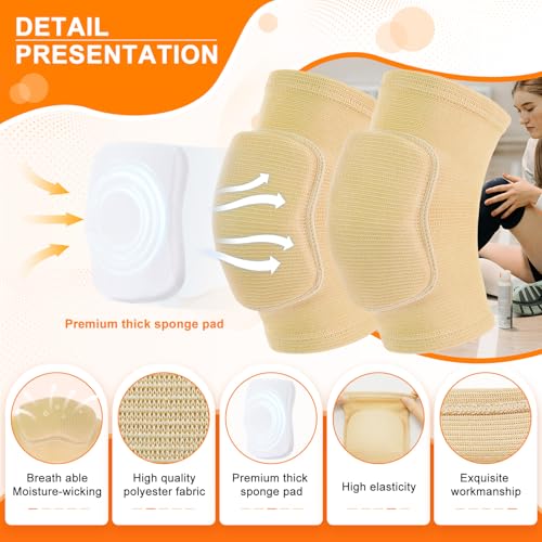 Volleyball Knee Pads for Girls Women Men Youth Kids Knees Protective - color: Skin, size: Medium