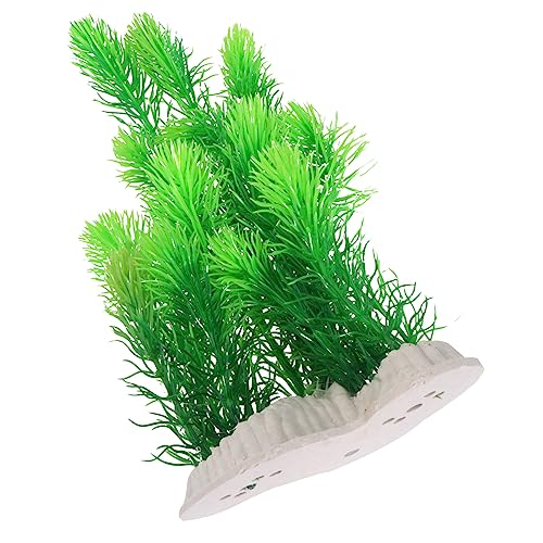 GALPADA 1pc Decorative Artificial Water Grass for Fish Tank Realistic Aquarium Plant Easy to Clean No Maintenance Required Random Base Color for Aquatic Environments