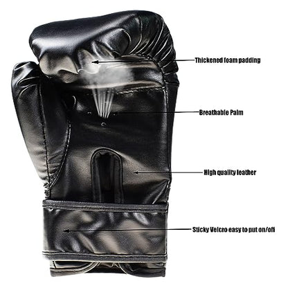 Boxing Gloves for Kids, Kids Sparring Punching Gloves for Punching Bag,Youth Training Kickboxing, Muay Thai - color: Black