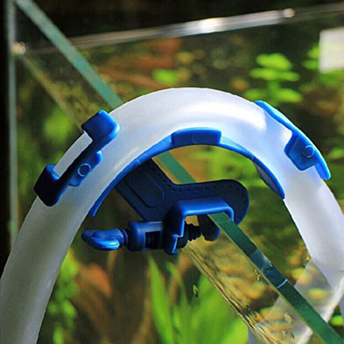 Yosoo Adjustable Aquarium Hose Holder Fish Filter Water Pipe Mount Pack of 5 - Blue