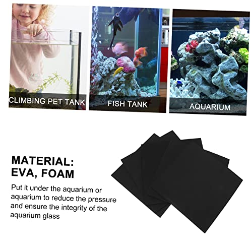 BESPORTBLE 5pcs Creative Non- Shockproof Pad for Fish Tank Insulation Absorption Mat Black for -Term Use Under Aquariums to Stability and Integrity