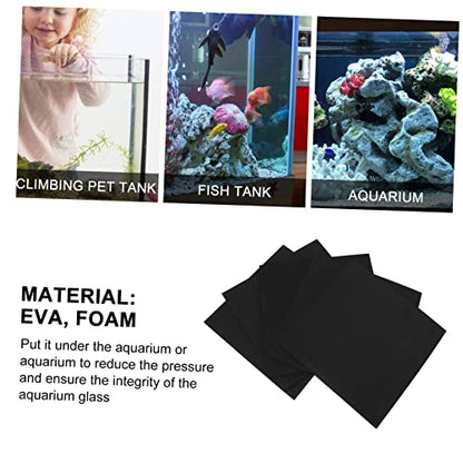 BESPORTBLE 5pcs Creative Non- Shockproof Pad for Fish Tank Insulation Absorption Mat Black for -Term Use Under Aquariums to Stability and Integrity